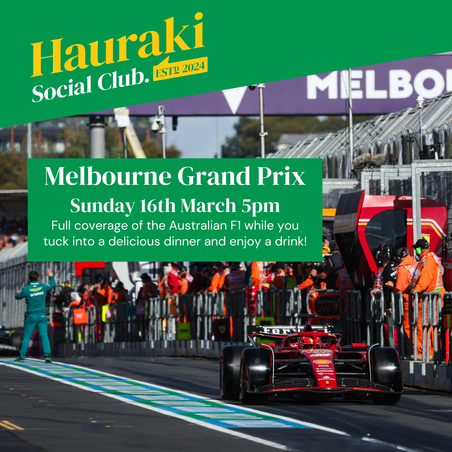 Dine to Survive: Australian F1 GP